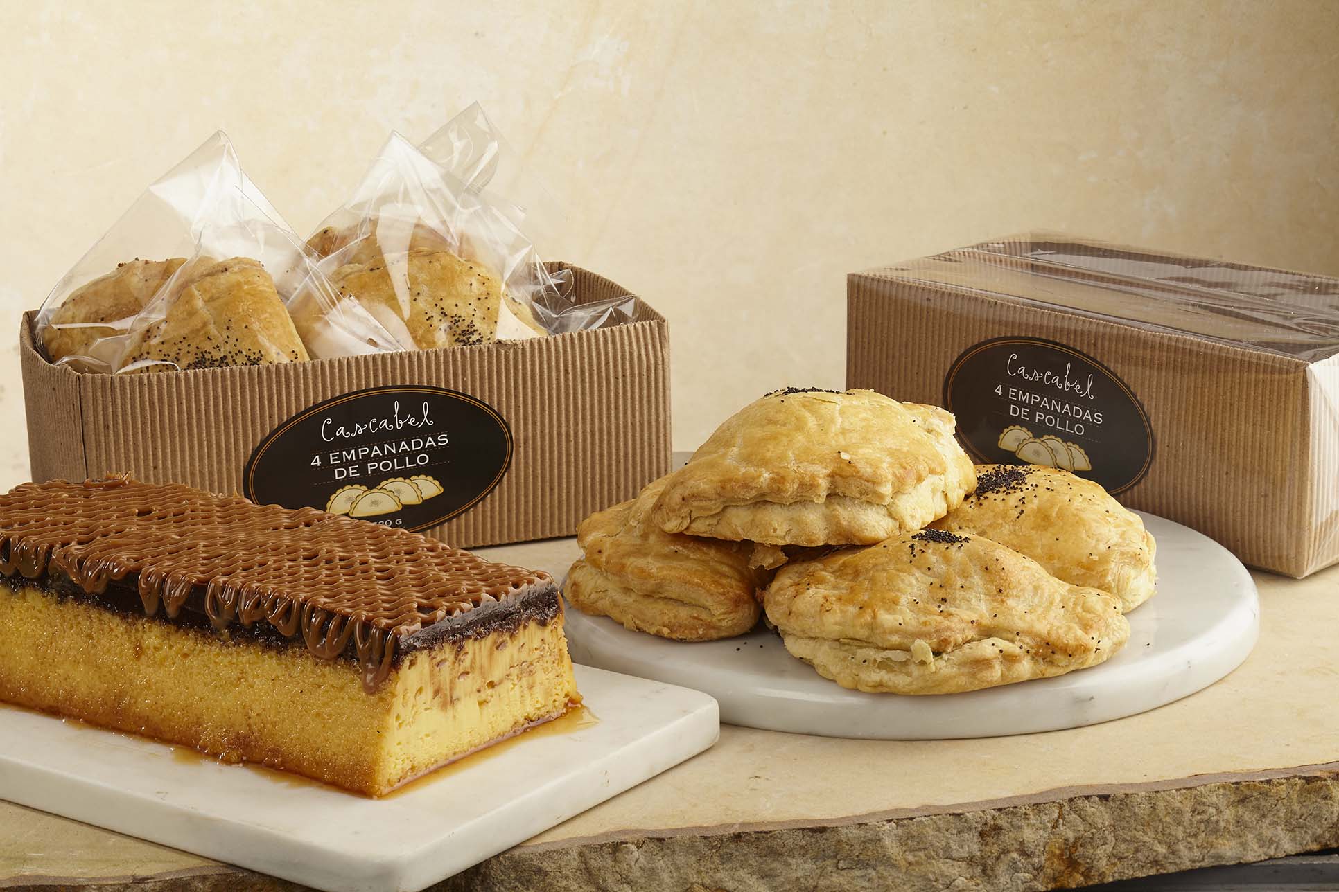 Empanadas y Capricho Flan Chocolate