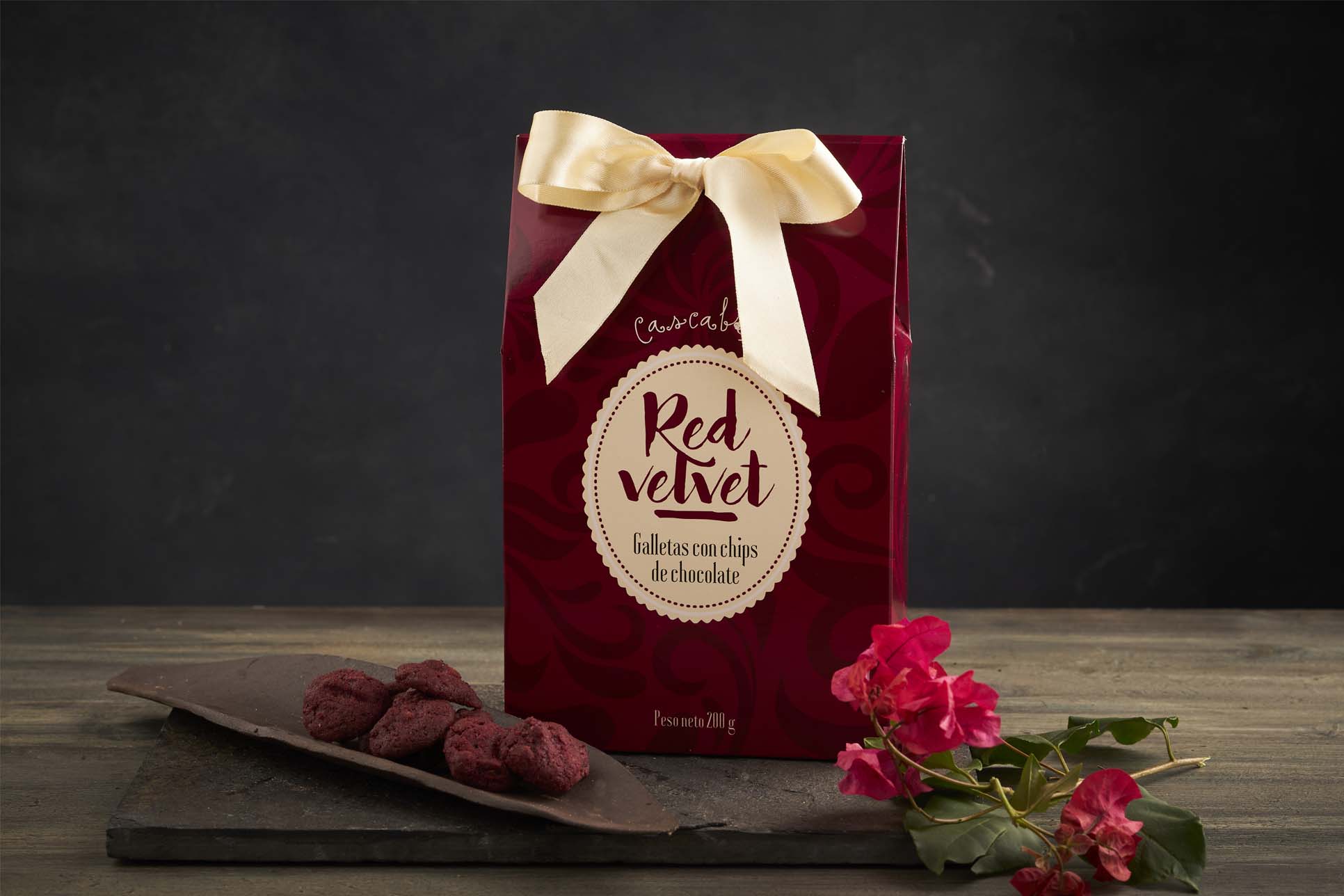 Galletas Red Velvet en caja